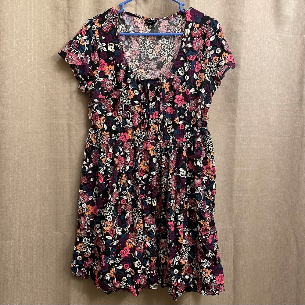 Torrid Short Sleeve Floral Dress 1X
